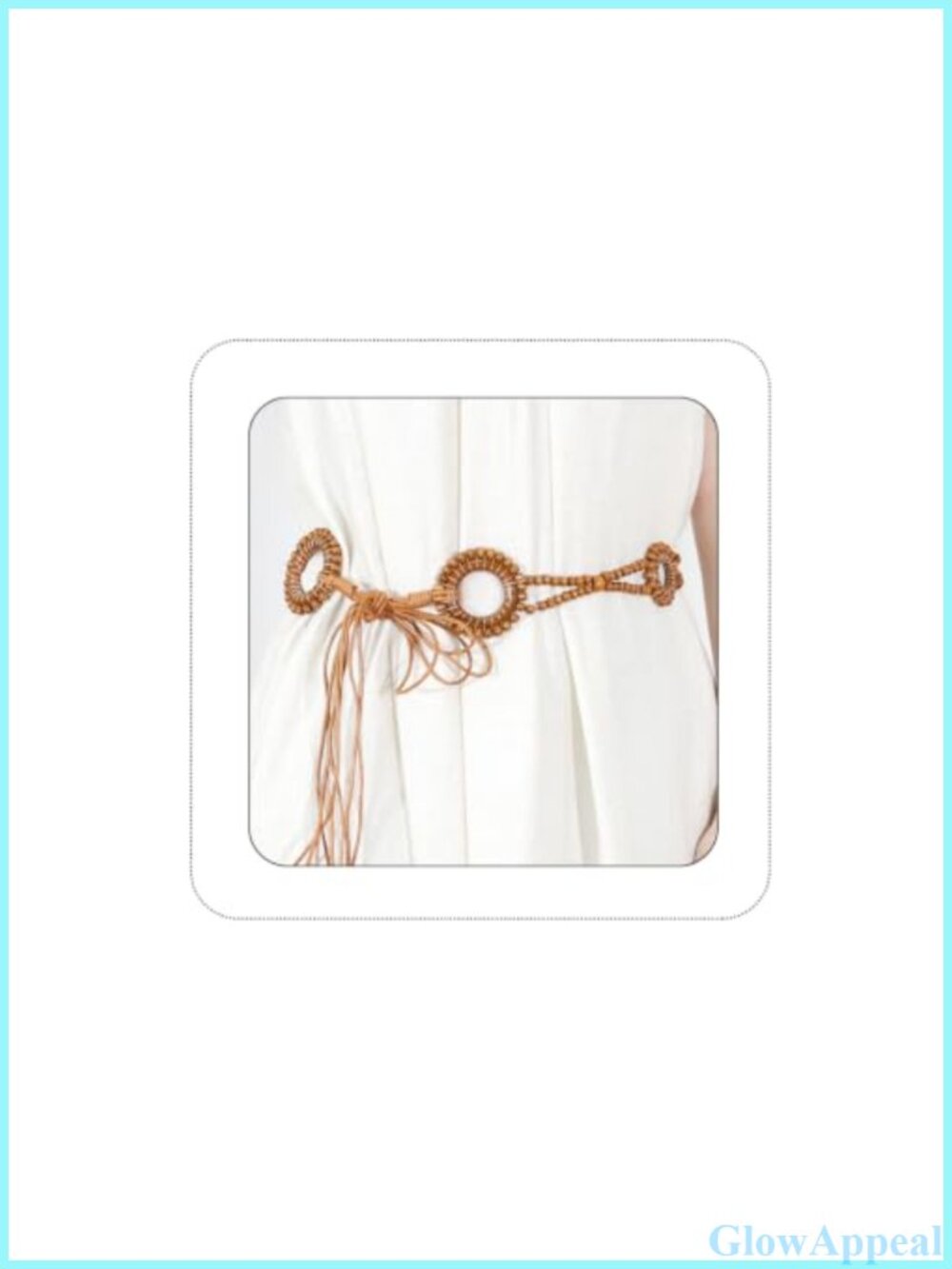 Boho Woven Rope Braided Waist Belt Wooden Bead Tassel Tie Women Beach Dress